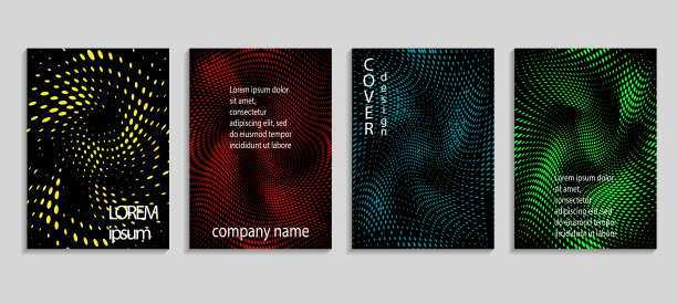 极简抽象矢量半色调封面设计模板。未来几何梯度背景。矢量模板的标语牌，横幅，传单，演示和报告图片下载