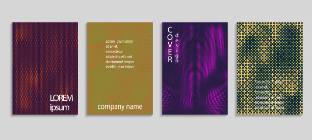 极简抽象矢量半色调封面设计。未来几何模板。矢量模板的标语牌，横幅，传单，演示和报告图片下载