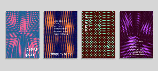 极简抽象矢量半色调封面设计。未来几何模板。矢量模板的标语牌，横幅，传单，演示和报告图片下载