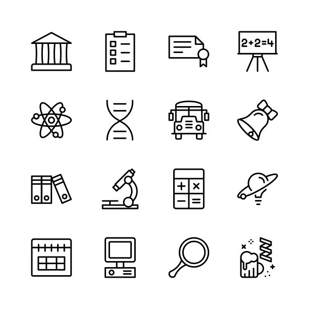 毕业的图标集。图片下载