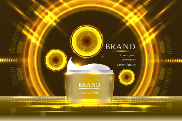化妆品容器与广告背景准备使用，奢侈的皮肤护理广告。图片下载