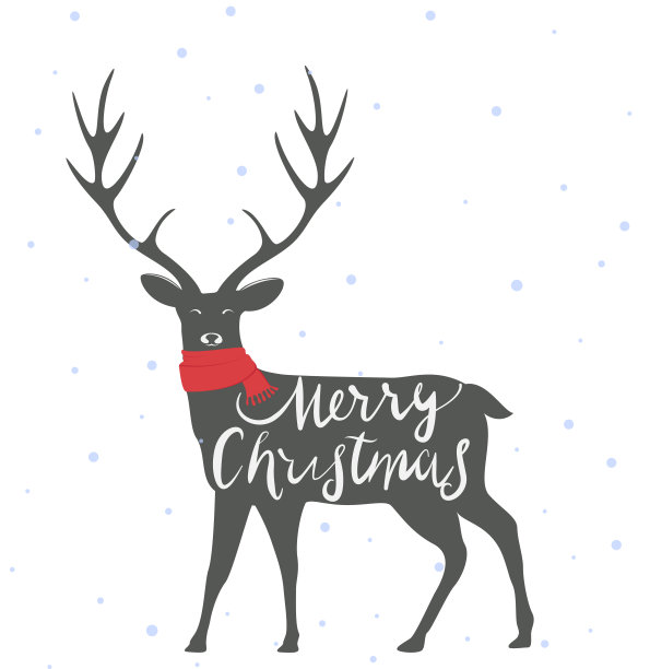 圣诞鹿背景素材图片