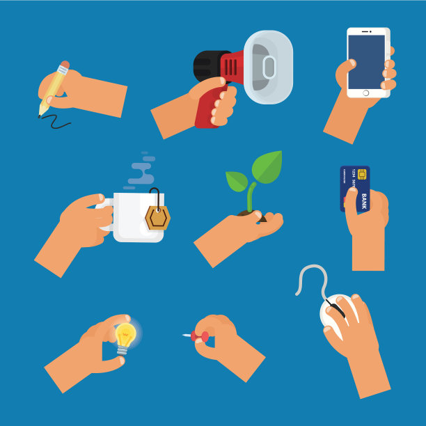 手平向量设计集图片下载