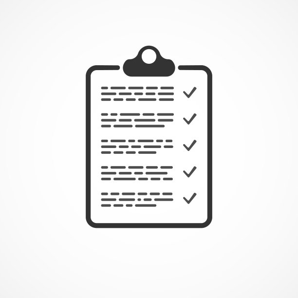 检查表平面插图图片下载