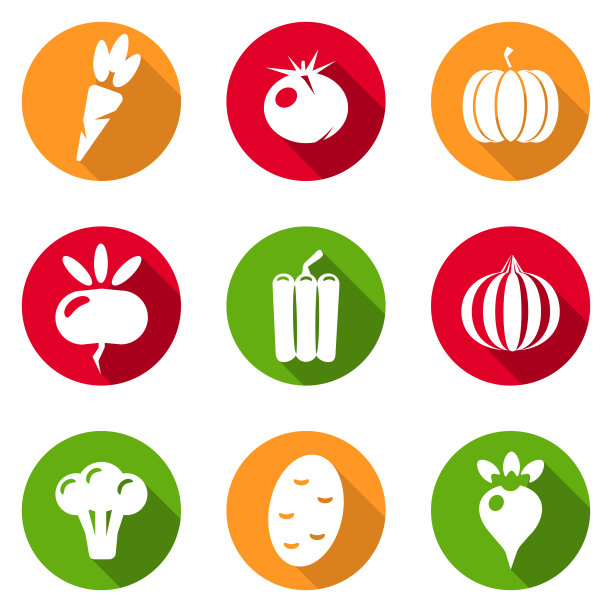蔬菜图标套装图片下载