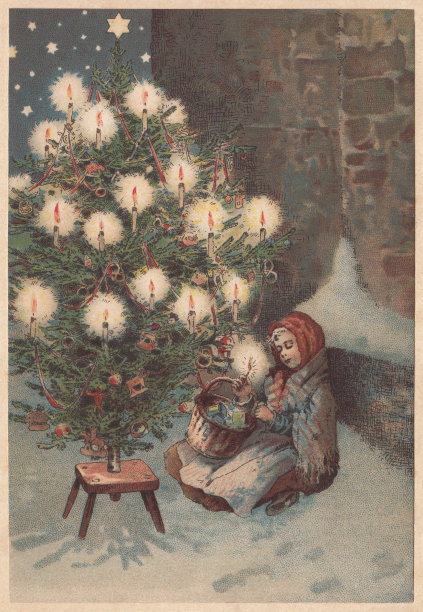 《卖火柴的小女孩》，1891年出版图片下载