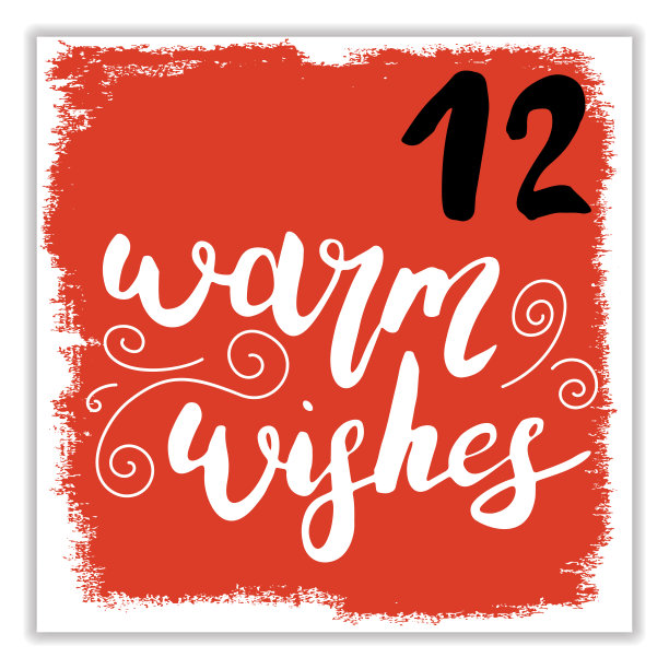 圣诞节出现日历。手绘元素和数字。寒假日历卡片设计，矢量插图图片下载