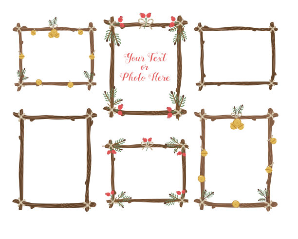 矢量框架集。图片下载
