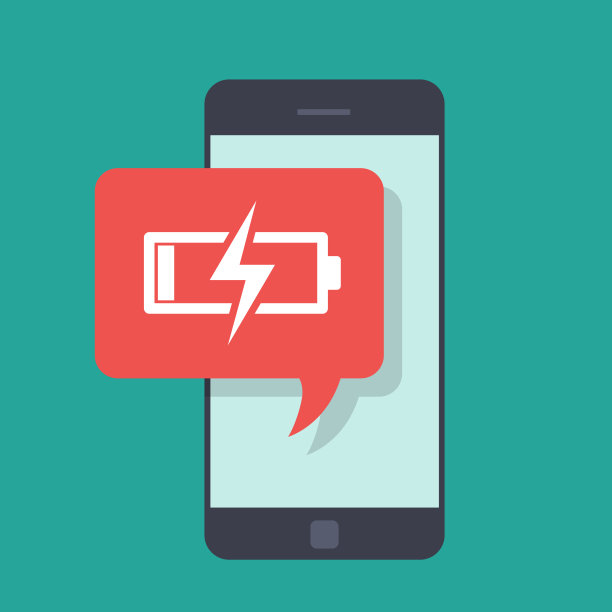 手机上关于电量不足的信息。小能量。手机电量低。你需要给便携设备充电。矢量平面插图孤立。图片下载