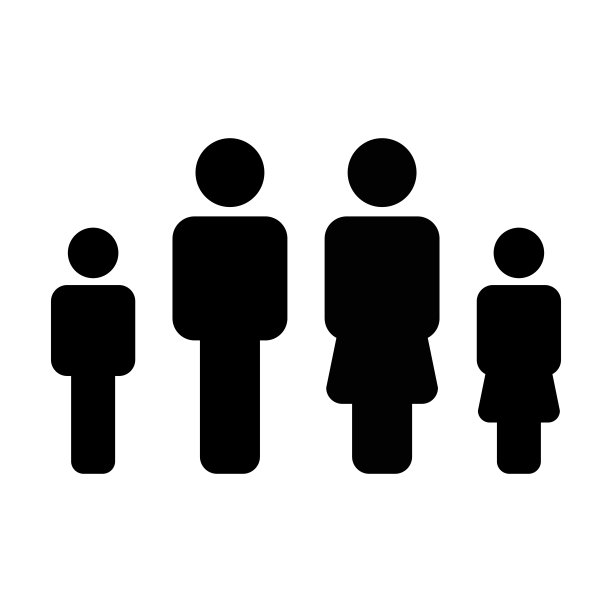 家庭图标矢量平面颜色人在象形文字符号插图图片下载