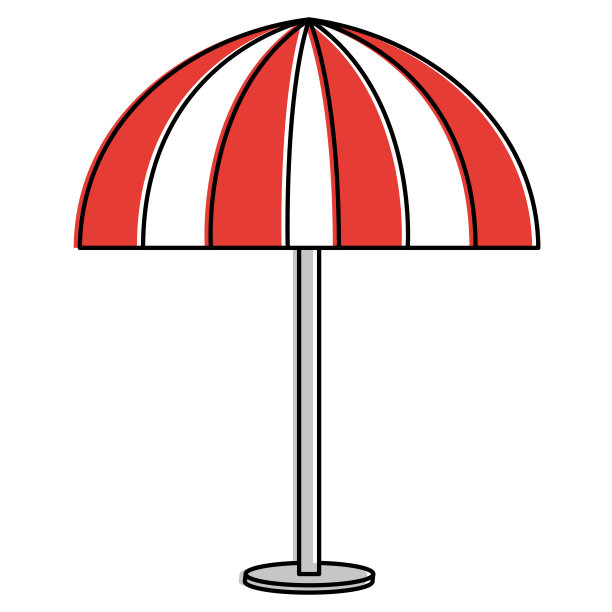 海滩伞孤立图标图片下载