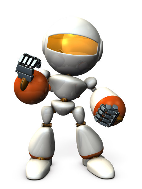 一个鼓励你的可爱机器人。图片下载