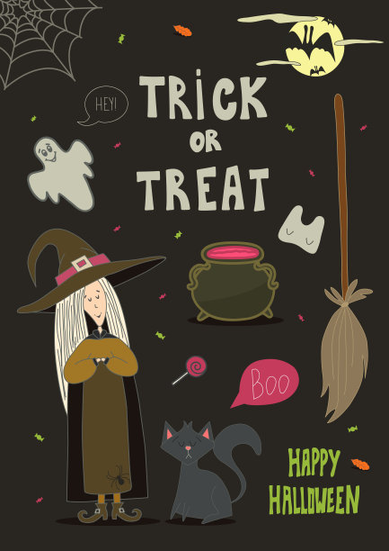 万圣节海报素材ID：300672336