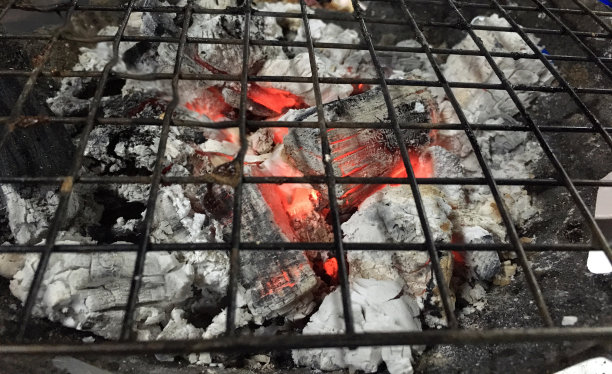 肮脏的木炭烧烤图片下载
