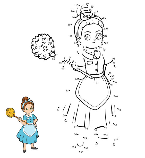 数字游戏,女保洁员图片下载