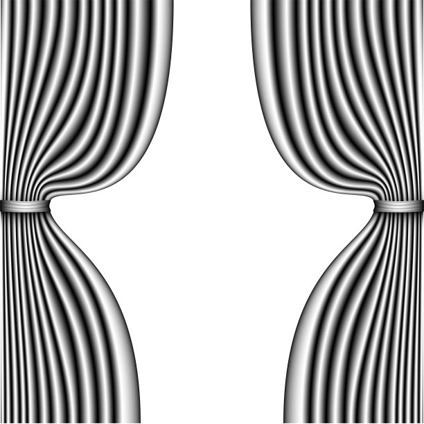 灰色窗帘上的白色背景矢量插图。图片下载