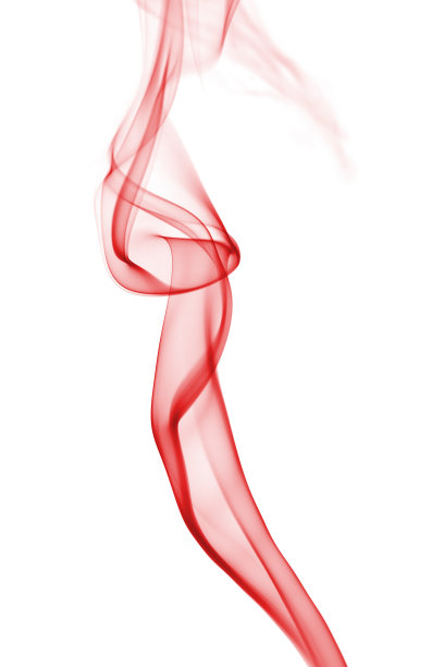 抽象的红色图案背景说明了一个优雅的概念:由空气运动形成的香气棒的烟雾。图片下载