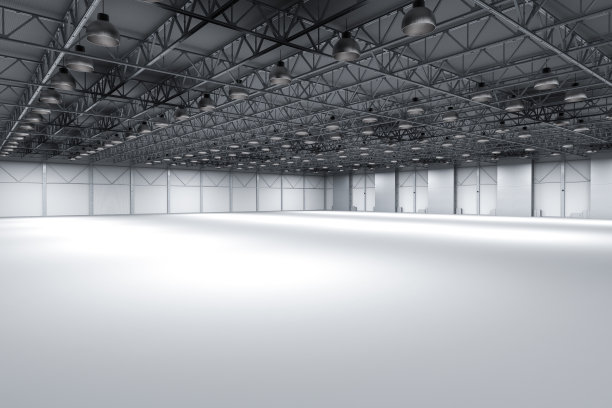 带灯的空工厂图片下载