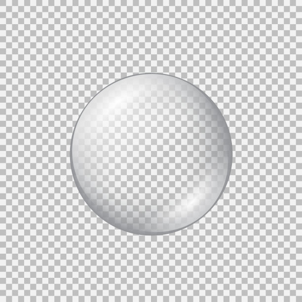 透明玻璃球与眩光和亮点图片下载