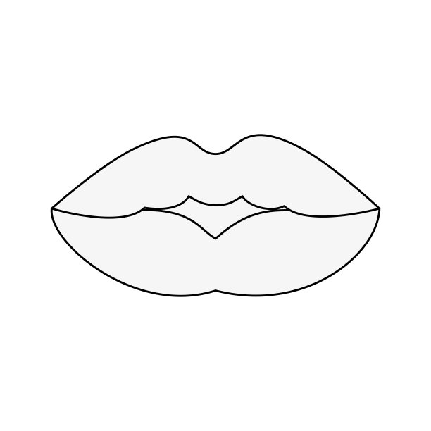 嘴唇的一个女人图标形象图片下载