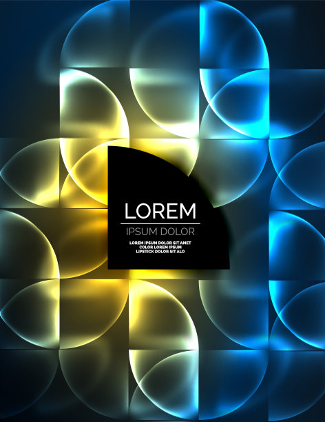 抽象矢量圆旗图片下载