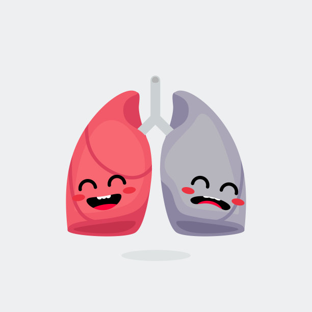 肺字符矢量插图图片下载