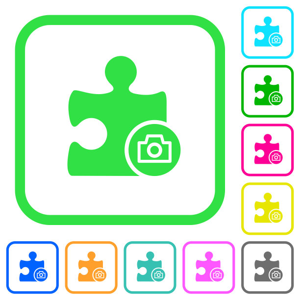 相机插件生动的彩色平面图标图标图片下载