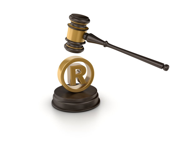 用商标符号的木槌- 3D渲染图片下载