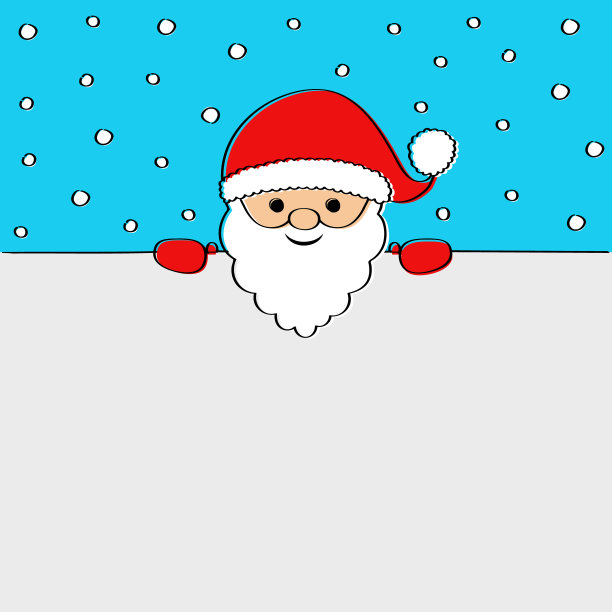 趣味圣诞老人卡通背景矢量素材图片下载