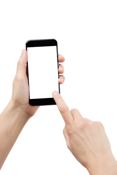 手动使用智能手机-与剪切路径隔离图片下载