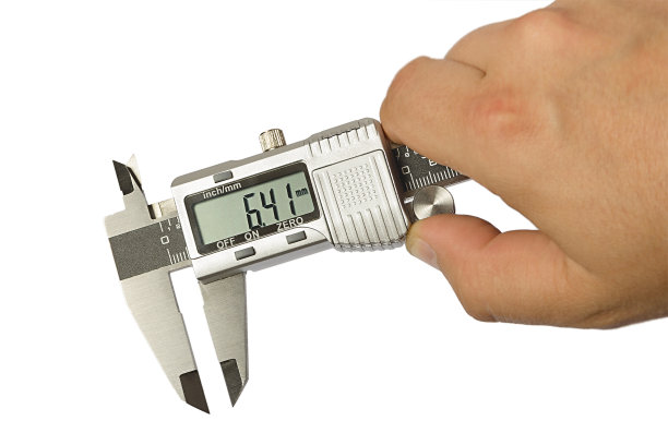 白色上的电子卡尺图片下载