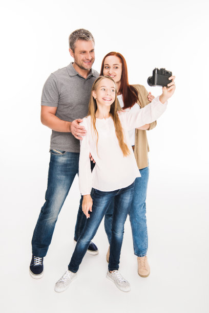 家人在相机上自拍图片下载