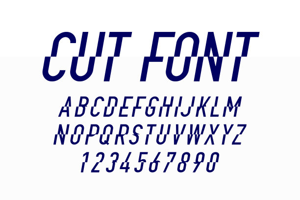 现代风格裁剪字体图片下载