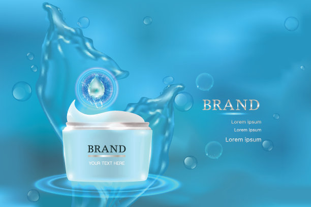 化妆品容器与广告背景准备使用，奢侈的皮肤护理广告。图片下载