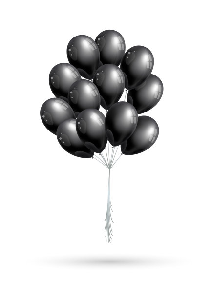 黑色气球群图片下载