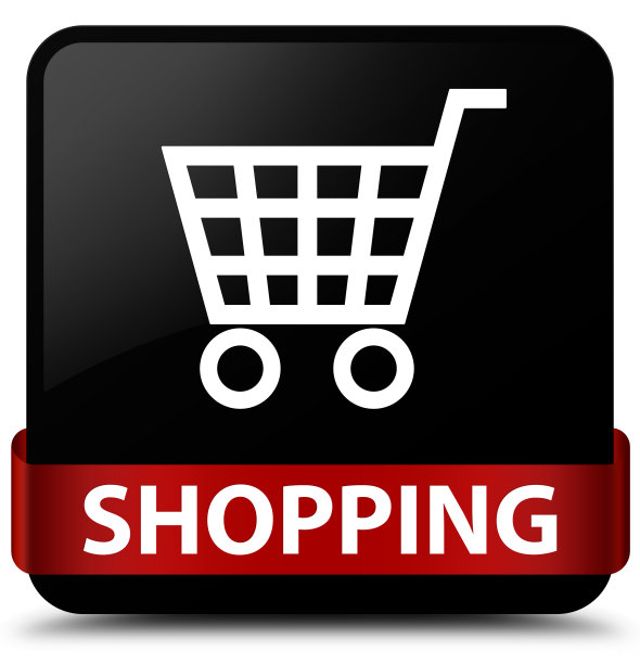 购物黑色方形纽扣中间是红色缎带图片下载