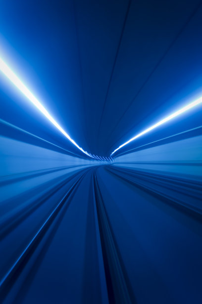 隧道速度运动灯光轨迹图片下载