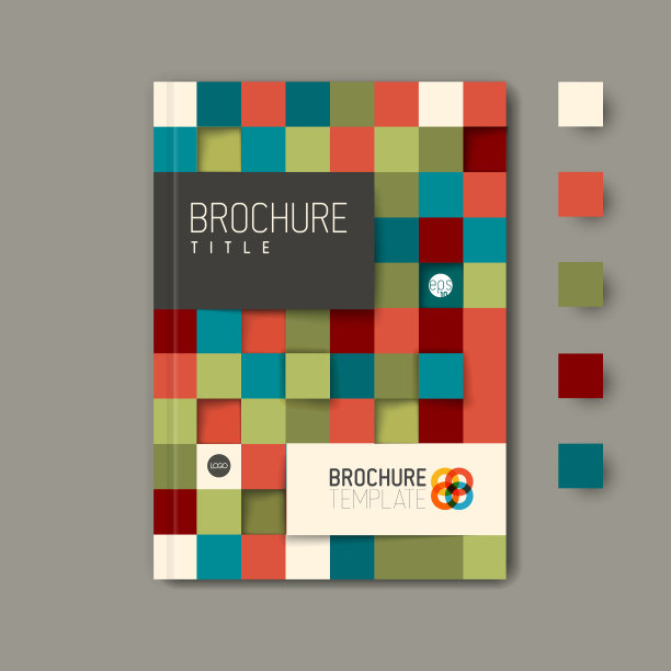 现代矢量抽象宣传册设计模板图片下载