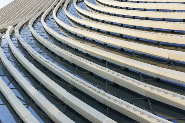 建筑细节，现代建筑玻璃立面图片下载