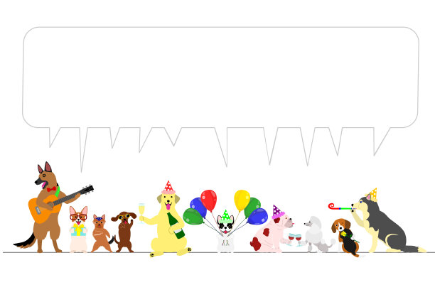 党狗与言论泡泡接壤图片下载