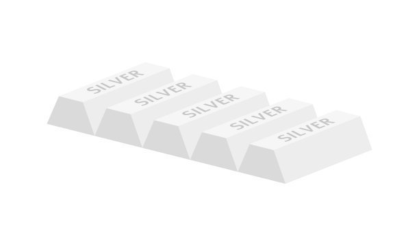 金字塔状的银锭图片下载