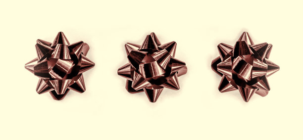 圣诞节装饰红色蝴蝶结图片下载