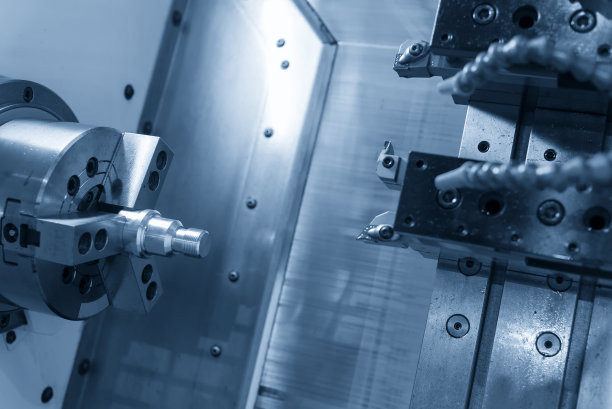 数控车床(车削机)切削金属螺纹部分图片下载