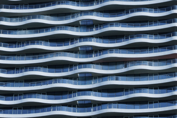 建筑细节，现代建筑玻璃立面图片下载