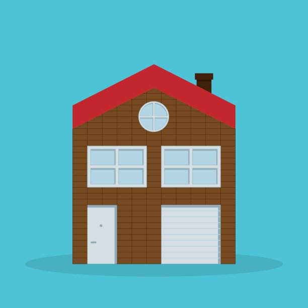 主平面图标矢量。砖房平面设计图片下载