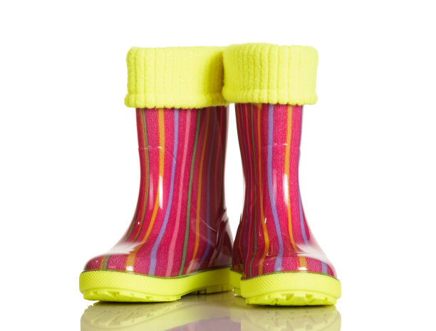 婴儿橡胶暖靴，隔离在白色图片下载