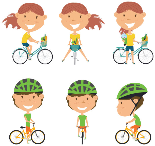 自行车骑手的女孩图片下载