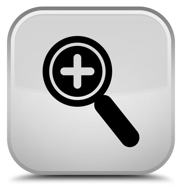 放大图标特殊的白色方形按钮图片下载
