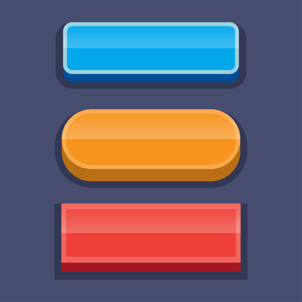 游戏用户界面的按钮。图片下载