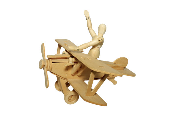 双翼飞机和飞行员图片下载